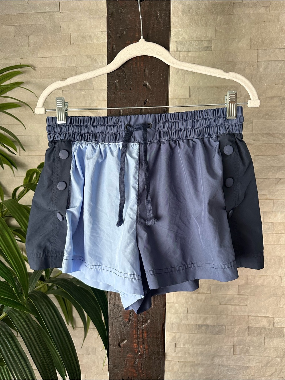 Free People Movement Blue Colorblock Invigorate Shorts Size Large